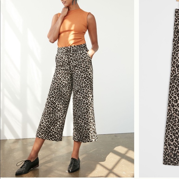 ANTHROPOLOGIE Kate Leopard Jacquard Trousers - Picture 1 of 16